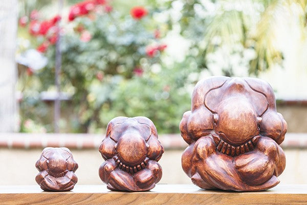 Garden Age Supply Hand Carved Weeping Buddha  Set Of 4 | Sculptures | 49085 |  Modishstore  - 3