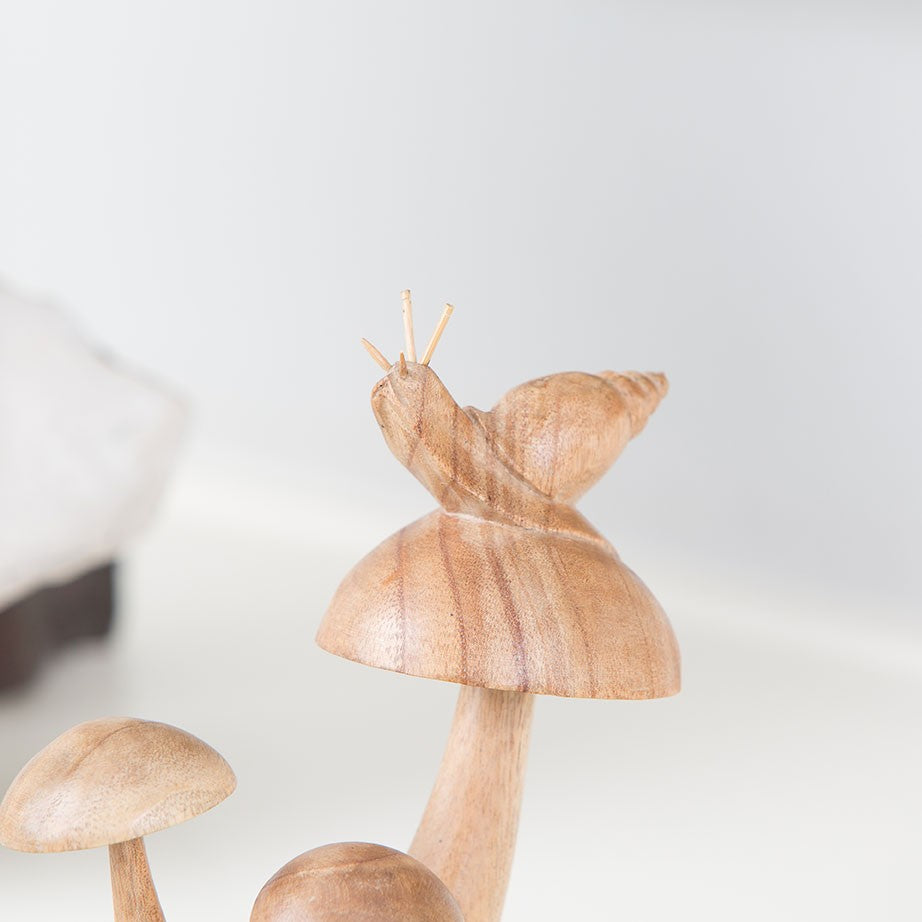 Garden Age Supply Parasite Snail on Mushrooms Set Of 2 | Sculptures | 49005 |  Modishstore  - 2