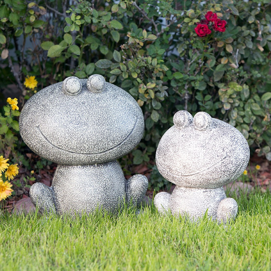Garden Age Supply Sitting Frog - Large Set Of 2 | Garden Sculptures & Statues | 46593 |  Modishstore 
