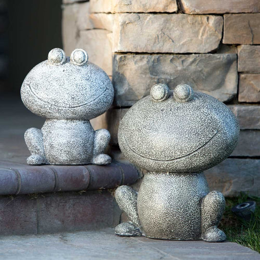 Garden Age Supply Sitting Frog - Small Set Of 2 | Garden Sculptures & Statues | 46591 |  Modishstore 