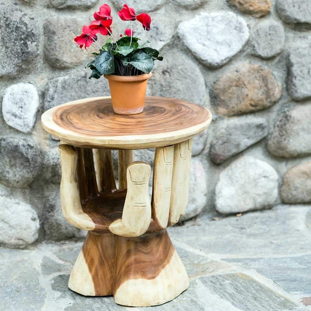 Garden Age Supply Suarwood Hand Shaped Table | End Tables | '47349 | Modishstore