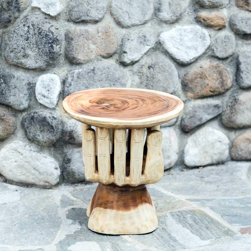 Garden Age Supply Suarwood Hand Shaped Table | End Tables | '47349 | Modishstore - 3