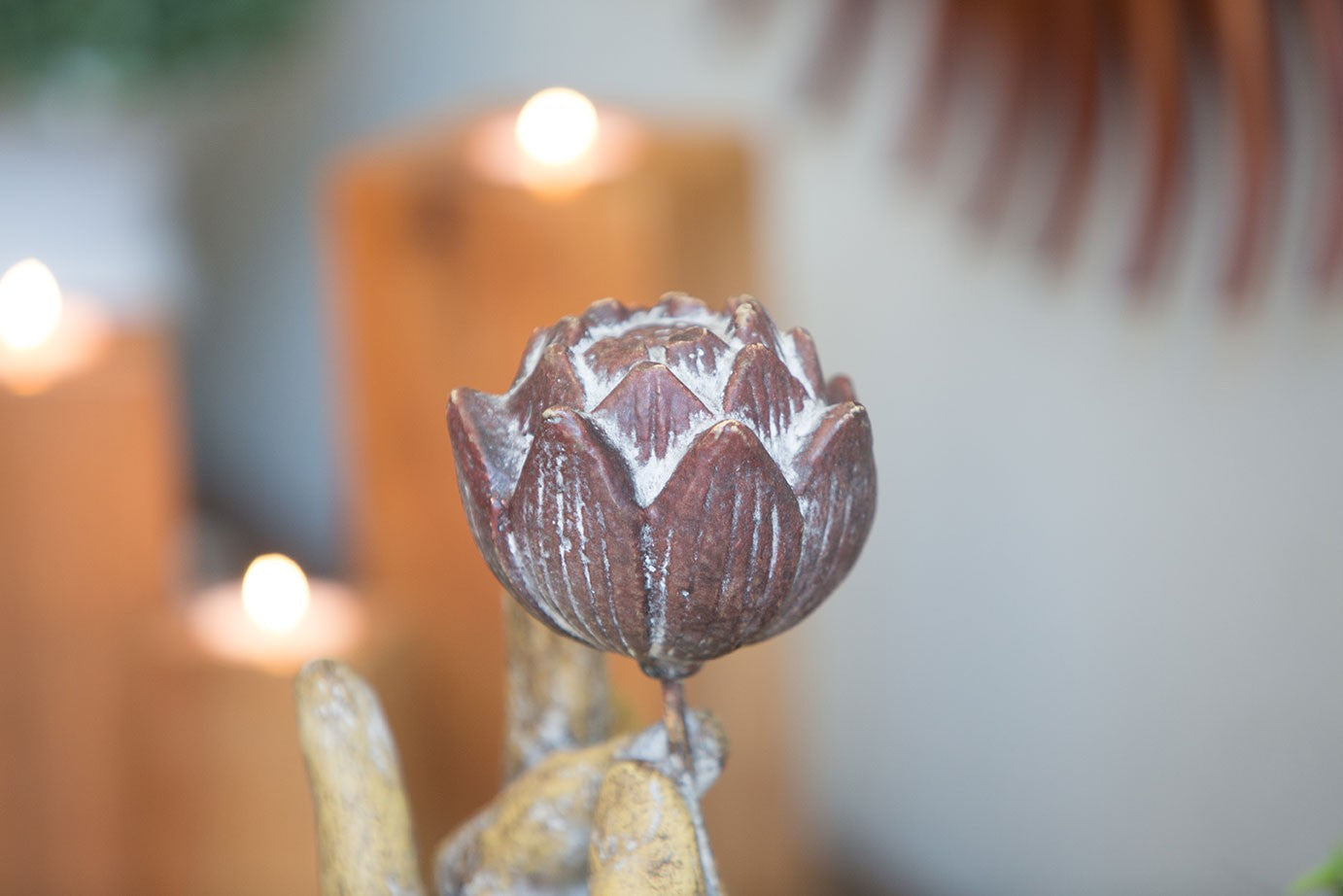 Garden Age Supply Tara Hand Holding Lotus Set Of 4 | Sculptures | 46601 |  Modishstore  - 3