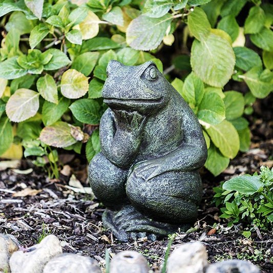 Garden Age Supply Thinking Frog Set Of 2 | Garden Sculptures & Statues | 60105 |  Modishstore 