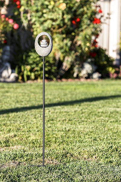 Garden Age Supply Moon Stone Garden Stake - Glass Cairns 4FT Set Of 6 | Outdoor Decor | 21600 | Modishstore