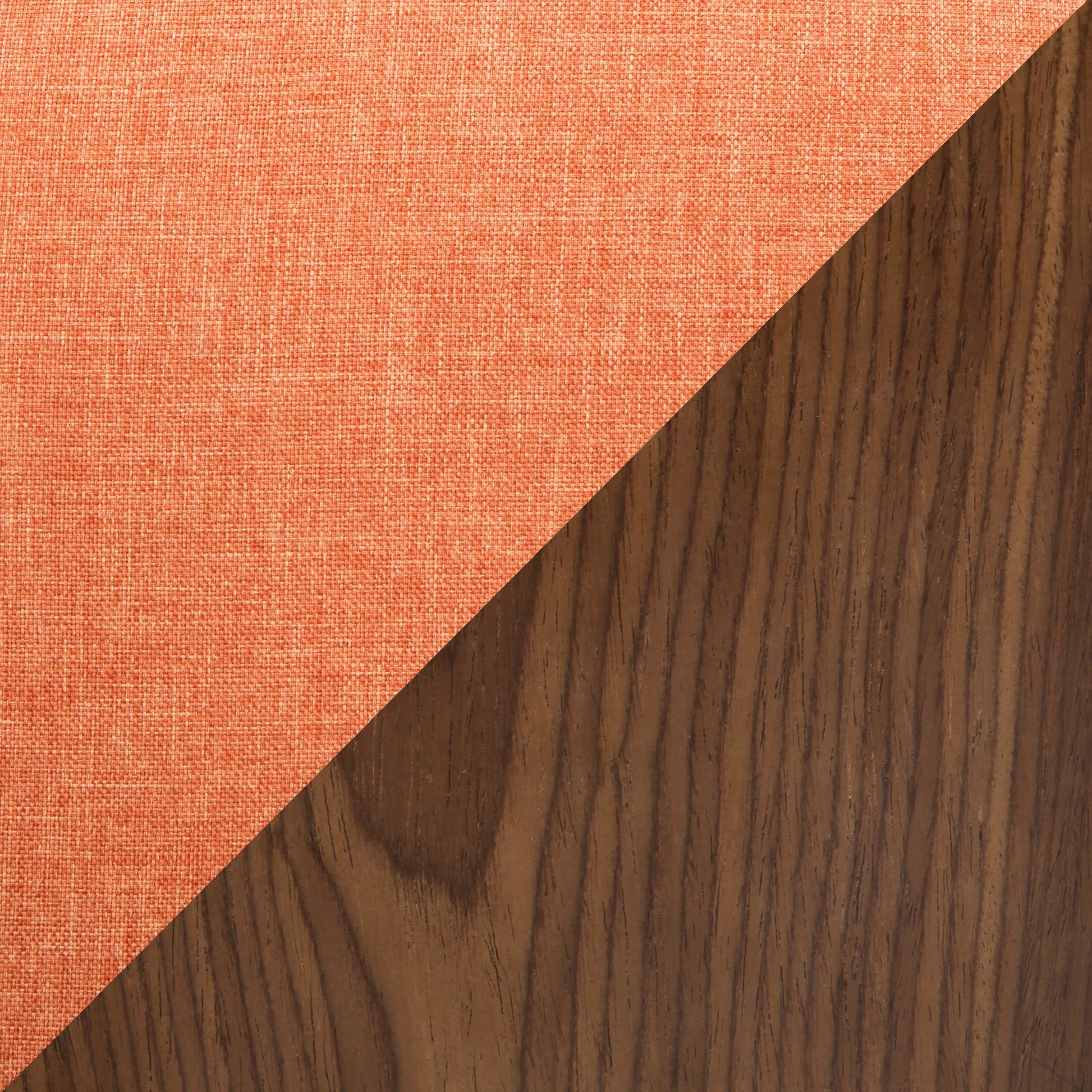 Gardenia Mid-Century Modern Adjustable Barstool with Swivel in Chrome, Walnut Wood and Orange Fabric By LumiSource - Set of 2 | Bar Stools | Modishstore - 5