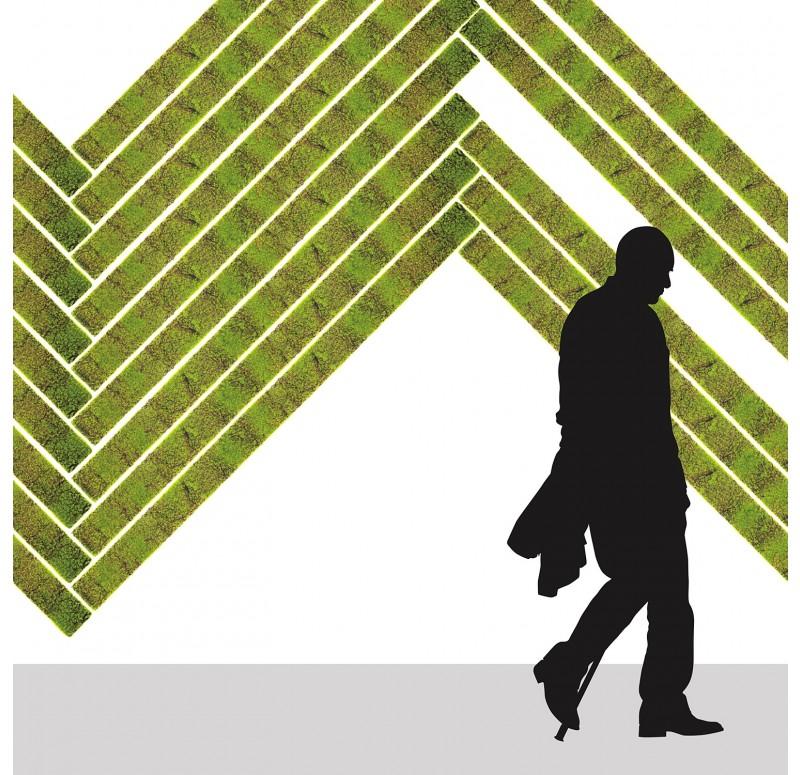 Green Wall, 'New Moss', Strip by Gold Leaf Design Group | Green Wall | Modishstore - 2