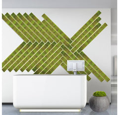 Green Wall, 'New Moss', Strip by Gold Leaf Design Group