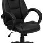Flash Furniture H-HLC-0005-HIGH-1B-GG High Back Black Leather Executive Office Chair | Office Chairs | Modishstore
