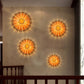 Bamboo Round Flower Wall Lamp By Artisan Living-8