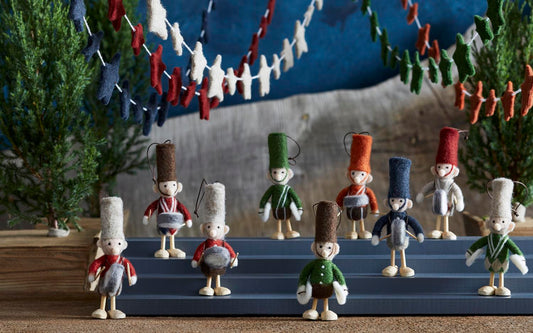 Roost Drummer Boy Ornaments - Set Of 9