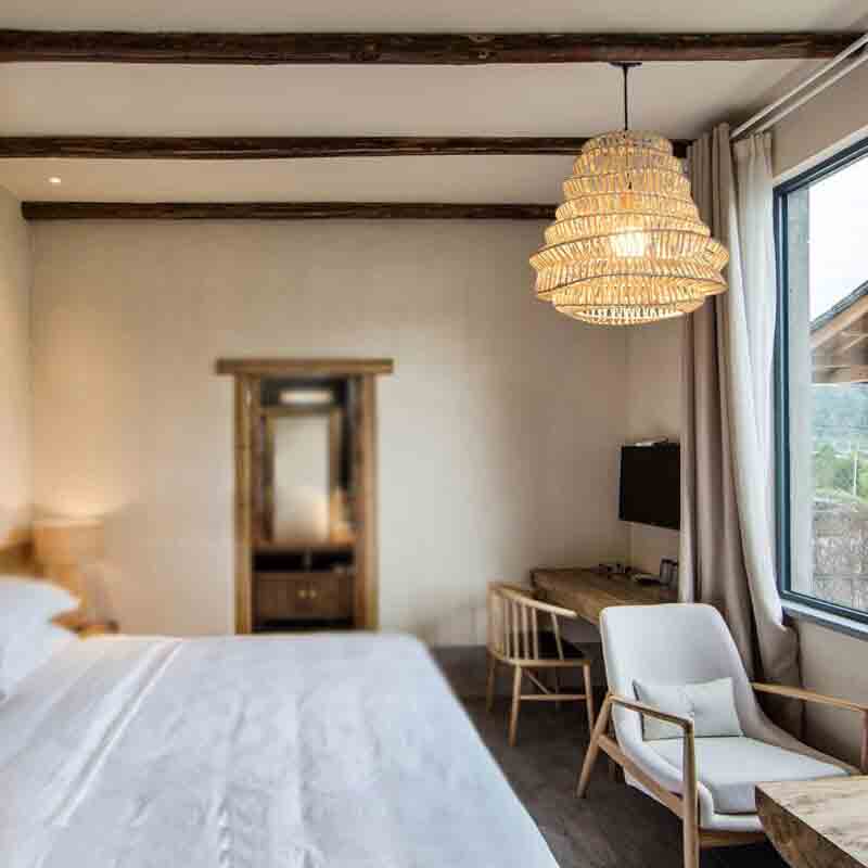 Handmade Wicker Rattan Shade Pendant Light By Artisan Living-5