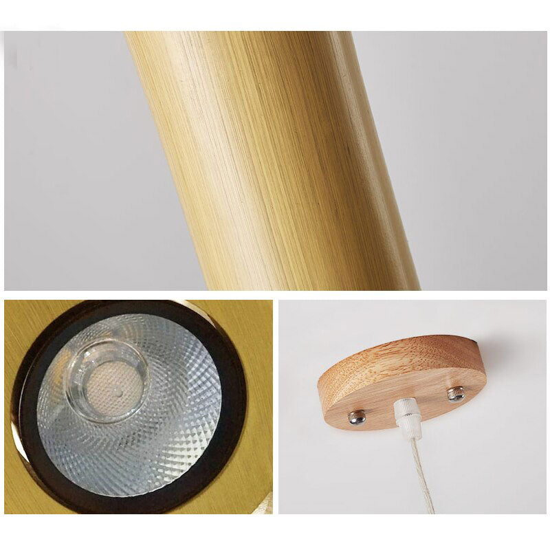 Bamboo Long Tube LED Pendant Light By Artisan Living-3