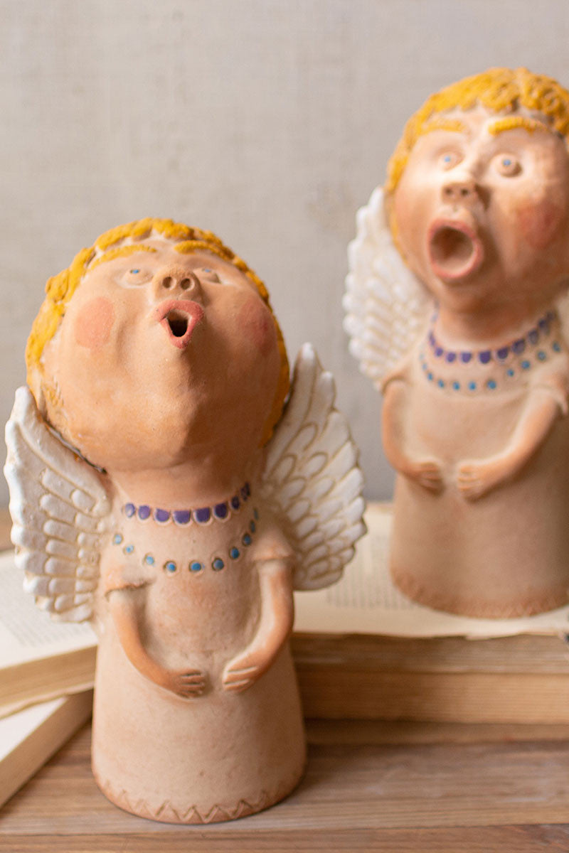 Clay Singing Angels S/2 By Kalalou-2