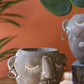 Clay Face Pots With Rock Base Set Of 2 By Kalalou | Planters, Troughs & Cachepots |  Modishstore 