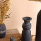 Set Of Five Modern Black Clay Vases | Vases |  Modishstore  - 4