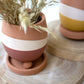Double-Dipped Clay Pots With Drip Trays Set Of 3 By Kalalou | Planters, Troughs & Cachepots |  Modishstore  - 3