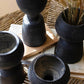 Set Of Four Black Clay Vases By Kalalou | Vases | Modishstore - 2