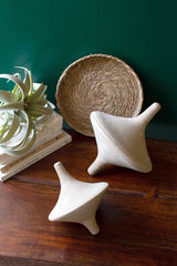 Grey-Wash Clay Tops Set Of 2 By Kalalou