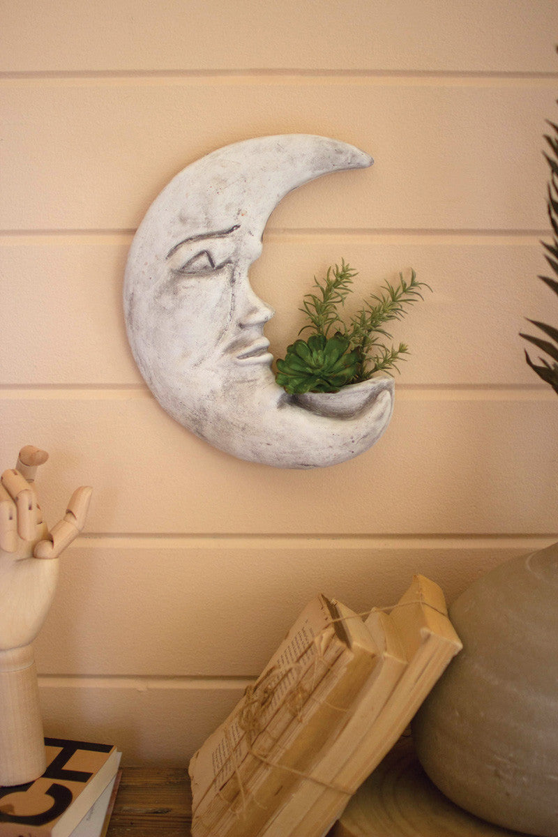 Clay Moon Wall Planter By Kalalou | Planters, Troughs & Cachepots | Modishstore - 3