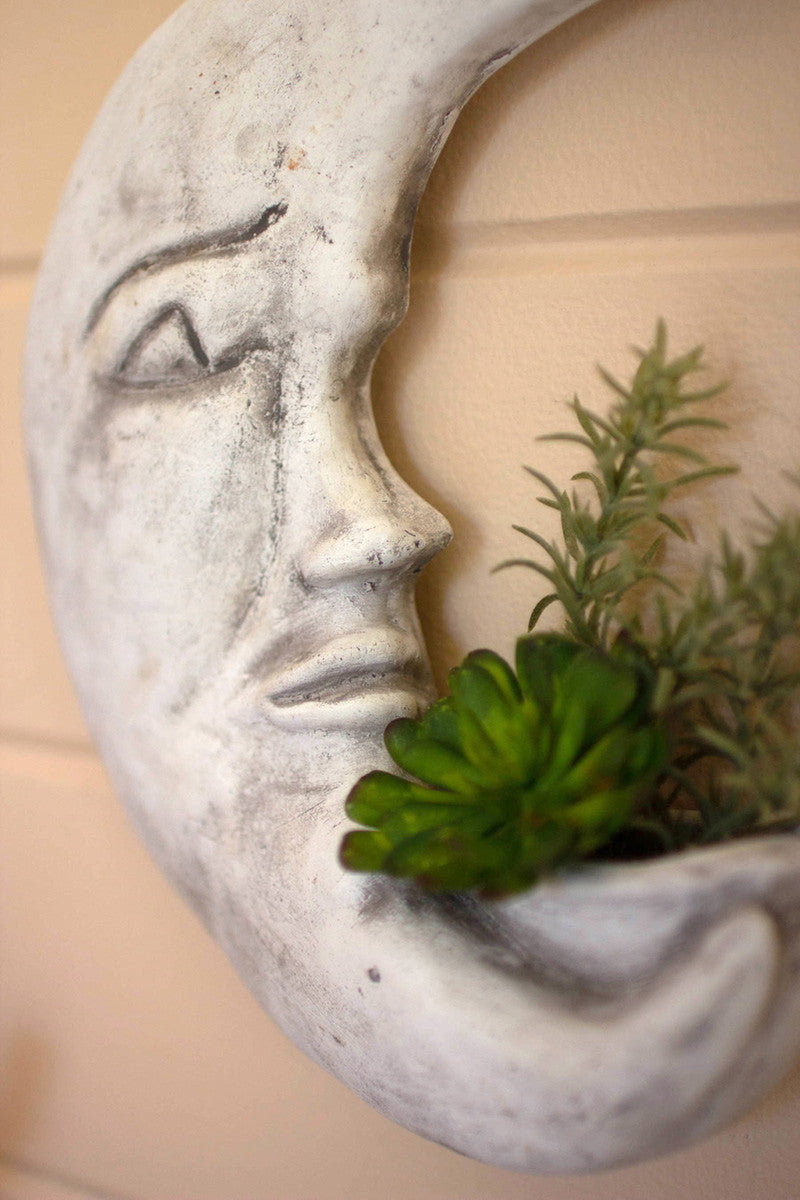 Clay Moon Wall Planter By Kalalou | Planters, Troughs & Cachepots | Modishstore - 2