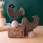 Clay Lenca Birds On Rock Bases Set Of 2 By Kalalou | Sculptures | Modishstore