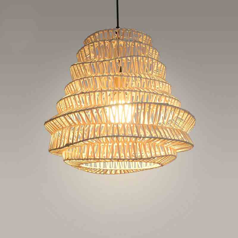 Handmade Wicker Rattan Shade Pendant Light By Artisan Living-4
