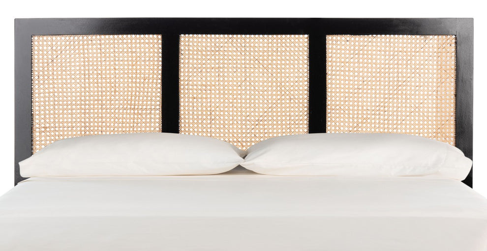 Safavieh Vienna Cane Headboard Full Size - Black | Headboards | Modishstore - 2