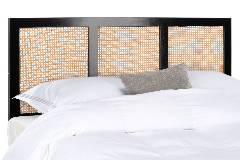 Safavieh Vienna Cane Headboard Full Size - Black | Headboards | Modishstore - 3