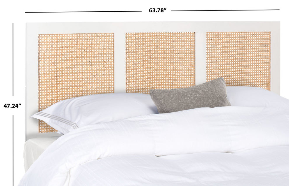 Safavieh Vienna Cane Headboard Queen Size - White | Headboards | Modishstore - 3