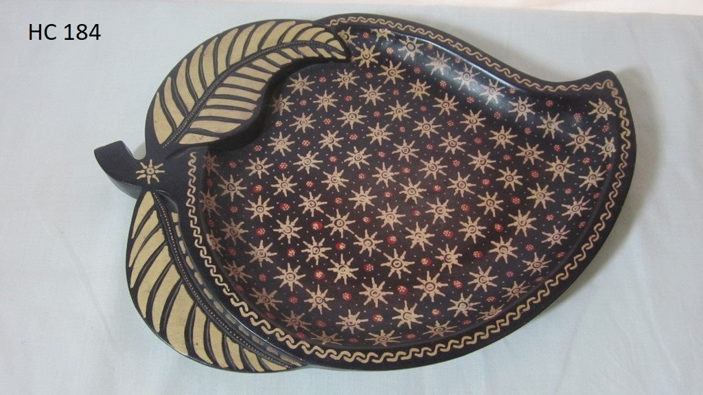 Mango & Two Leaves Patterned Tray/Dish -2 sizes-2