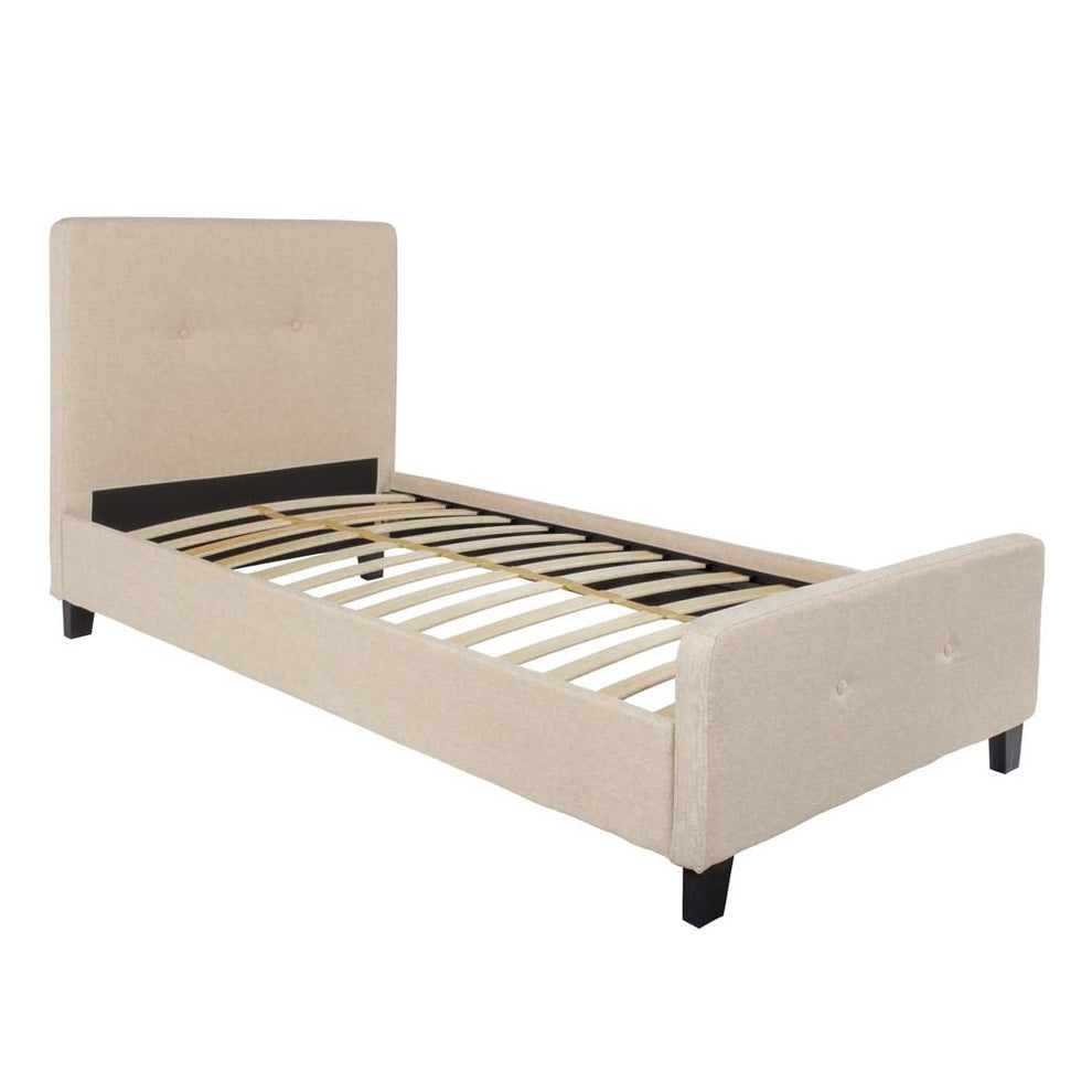 Flash Furniture Tribeca Twin Size Tufted Upholstered Platform Bed | Beds | Modishstore - 2