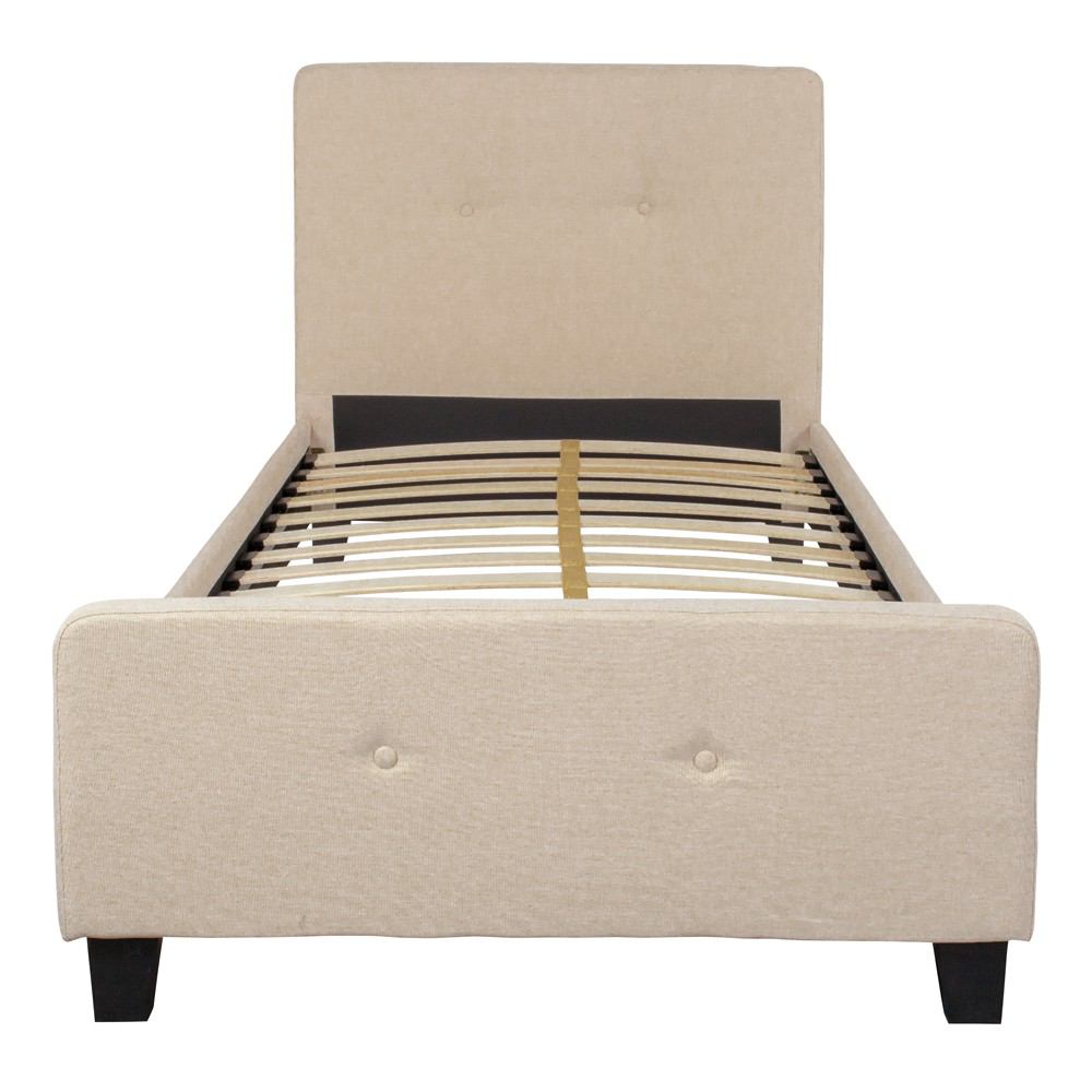 Flash Furniture Tribeca Twin Size Tufted Upholstered Platform Bed | Beds | Modishstore-7