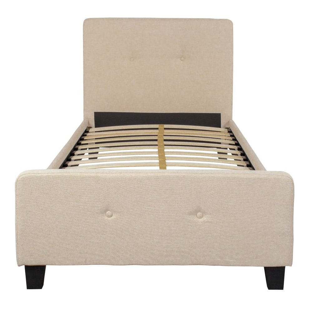 Flash Furniture Tribeca Twin Size Tufted Upholstered Platform Bed | Beds | Modishstore - 7