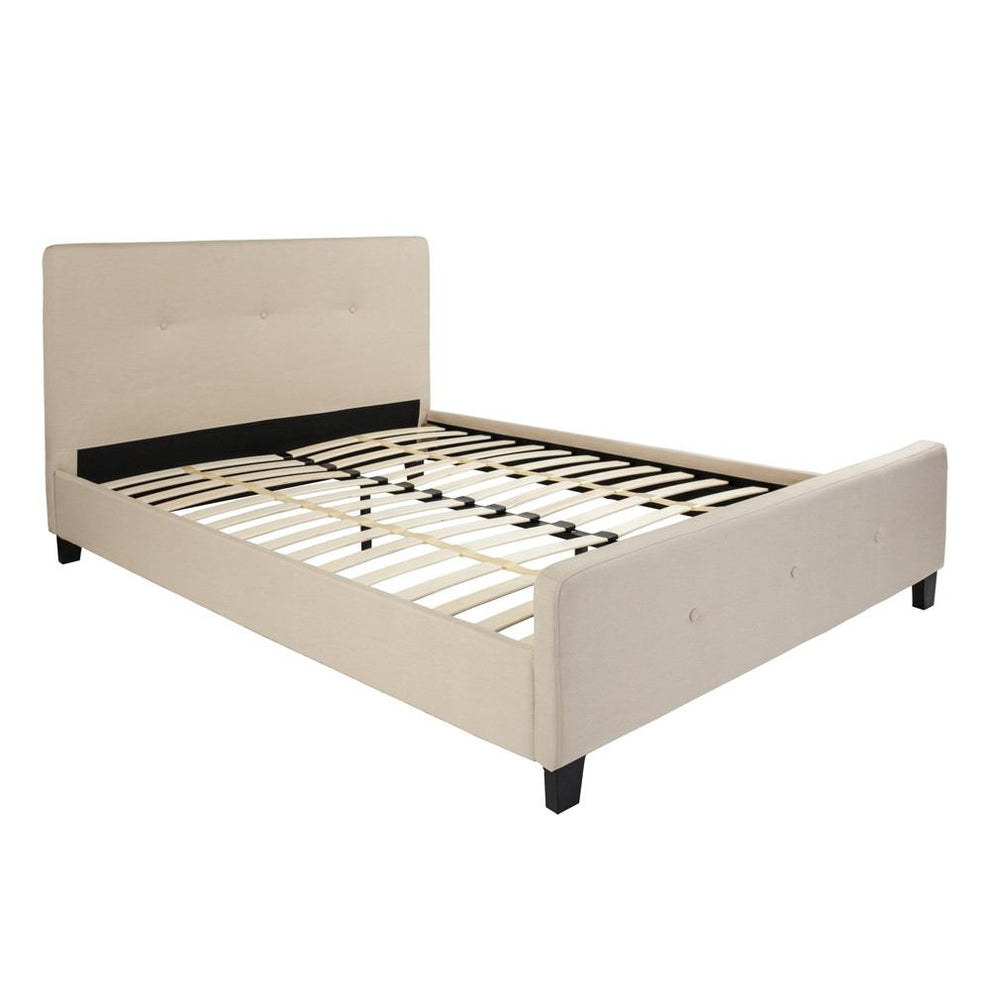 Flash Furniture Tribeca Queen Size Tufted Upholstered Platform Bed | Beds | Modishstore - 2