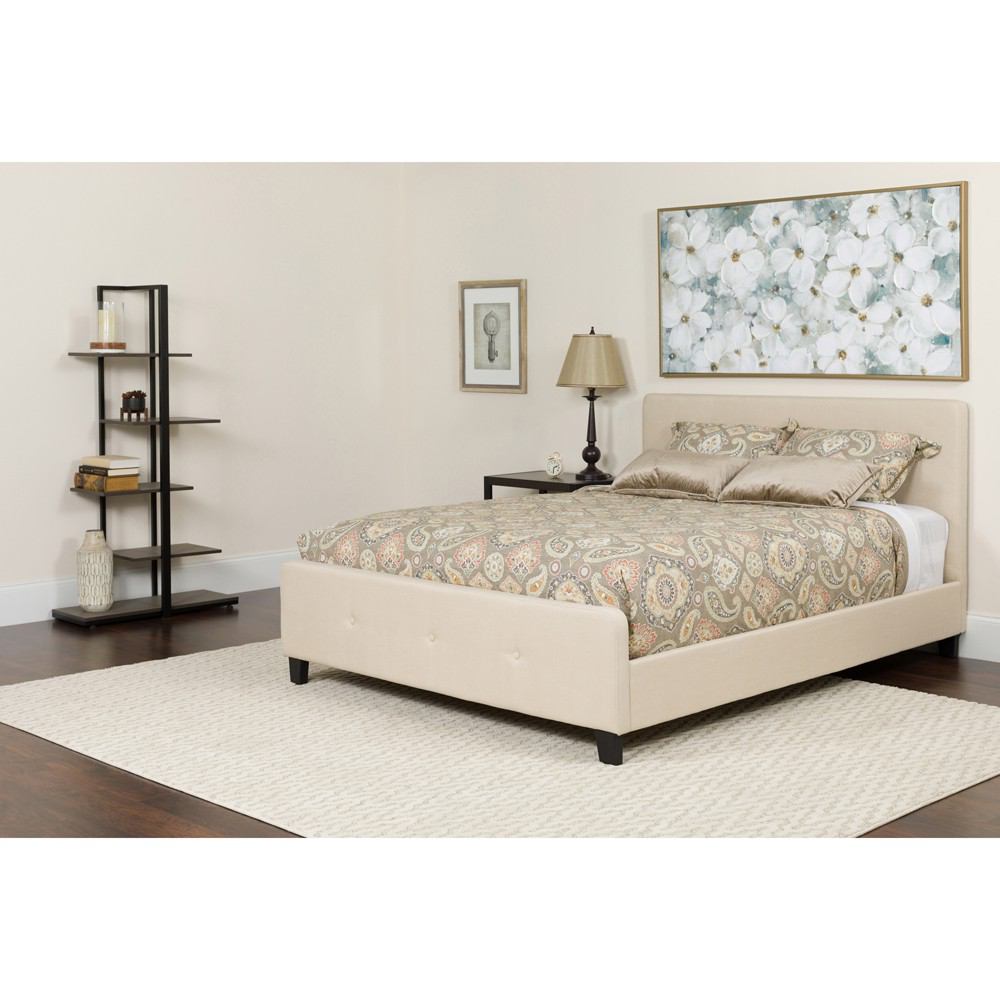 Flash Furniture Tribeca King Size Tufted Upholstered Platform Bed | Beds | Modishstore