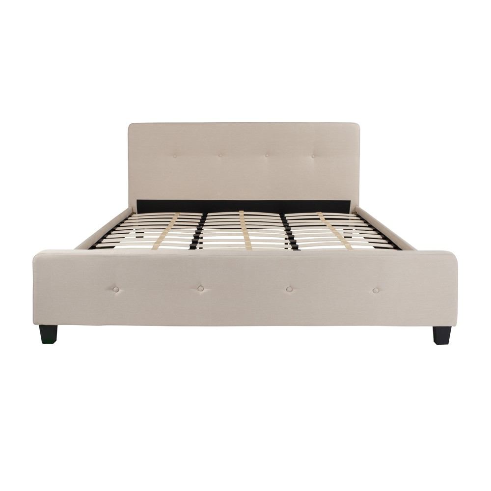 Flash Furniture Tribeca King Size Tufted Upholstered Platform Bed | Beds | Modishstore-7