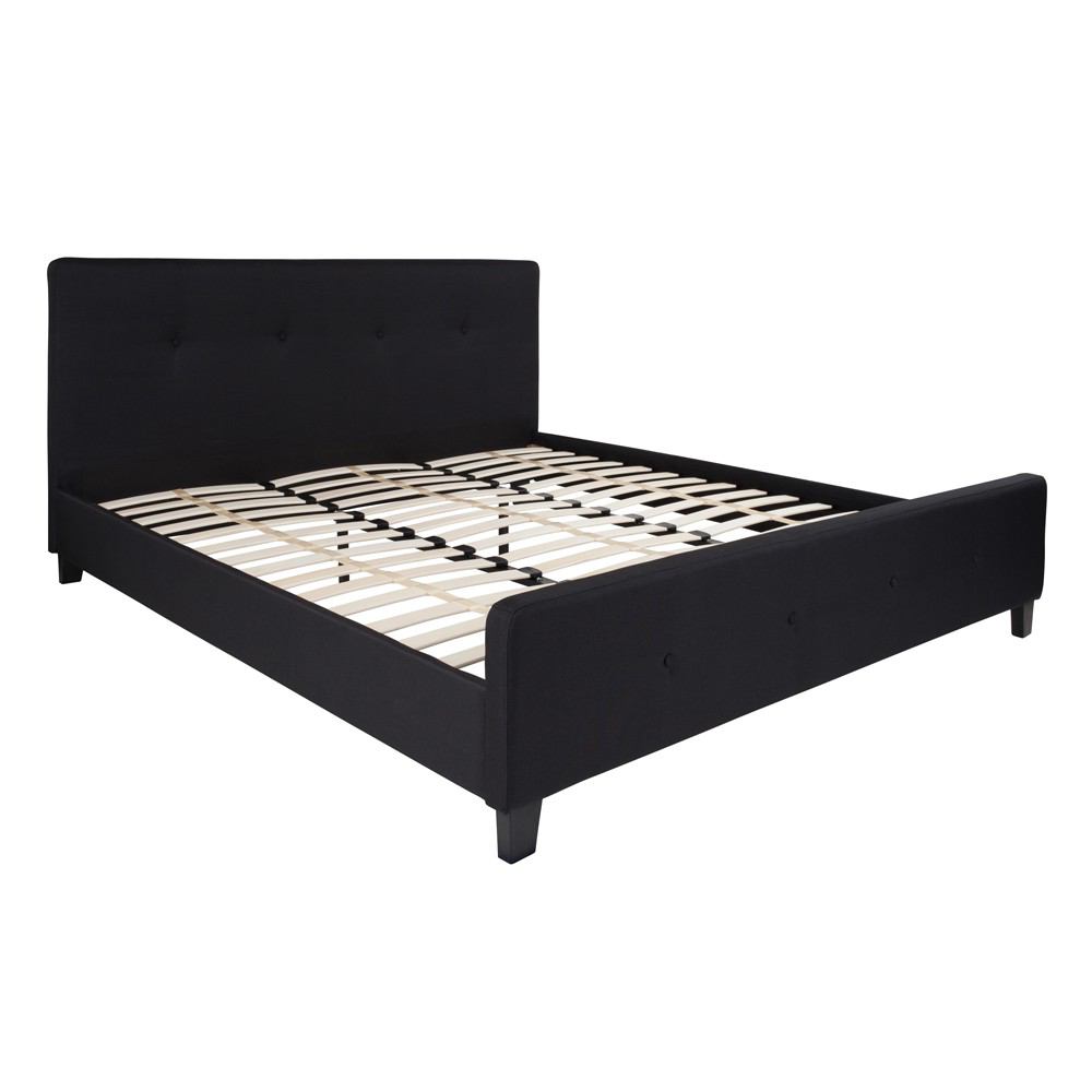 Flash Furniture Tribeca King Size Tufted Upholstered Platform Bed | Beds | Modishstore-3