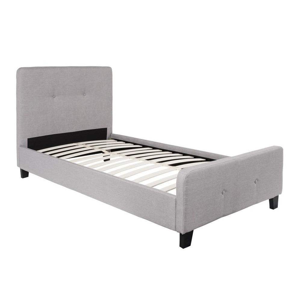 Flash Furniture Tribeca Twin Size Tufted Upholstered Platform Bed | Beds | Modishstore - 5