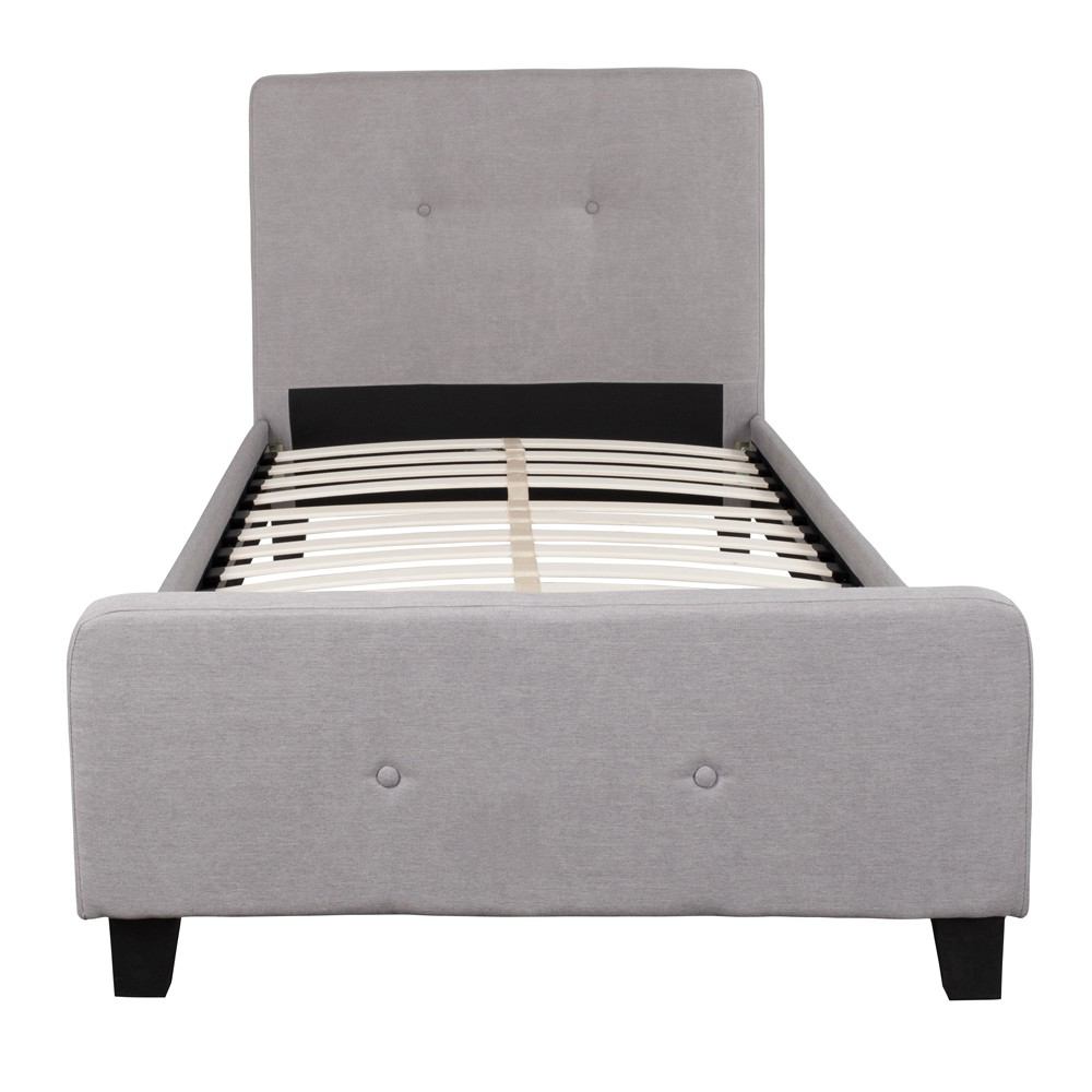 Flash Furniture Tribeca Twin Size Tufted Upholstered Platform Bed | Beds | Modishstore-11
