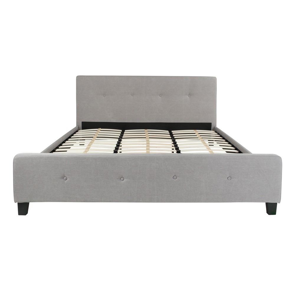 Flash Furniture Tribeca King Size Tufted Upholstered Platform Bed | Beds | Modishstore-11