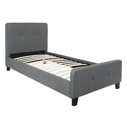 Flash Furniture Tribeca Twin Size Tufted Upholstered Platform Bed | Beds | Modishstore - 4