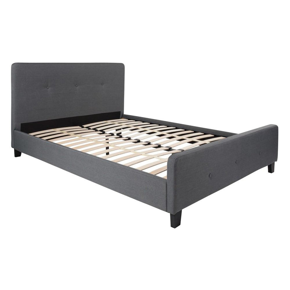 Flash Furniture Tribeca Queen Size Tufted Upholstered Platform Bed | Beds | Modishstore - 4
