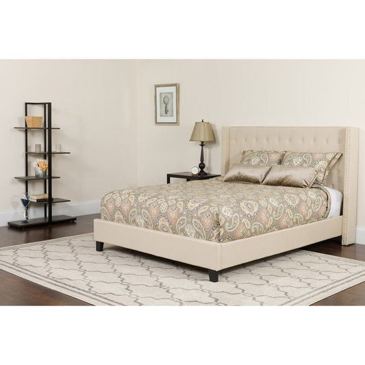 Flash Furniture Riverdale Twin Size Tufted Upholstered Platform Bed | Beds | Modishstore