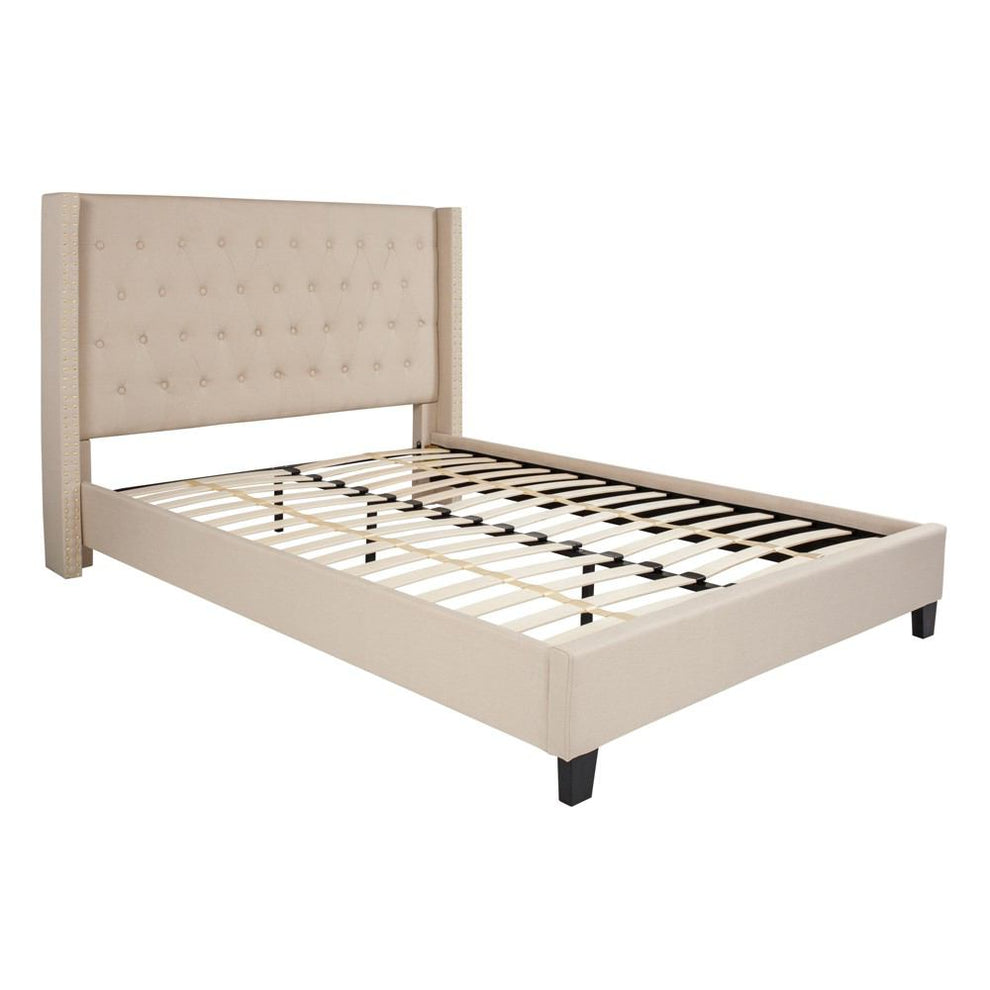 Flash Furniture Riverdale Queen Size Tufted Upholstered Platform Bed | Beds | Modishstore - 2