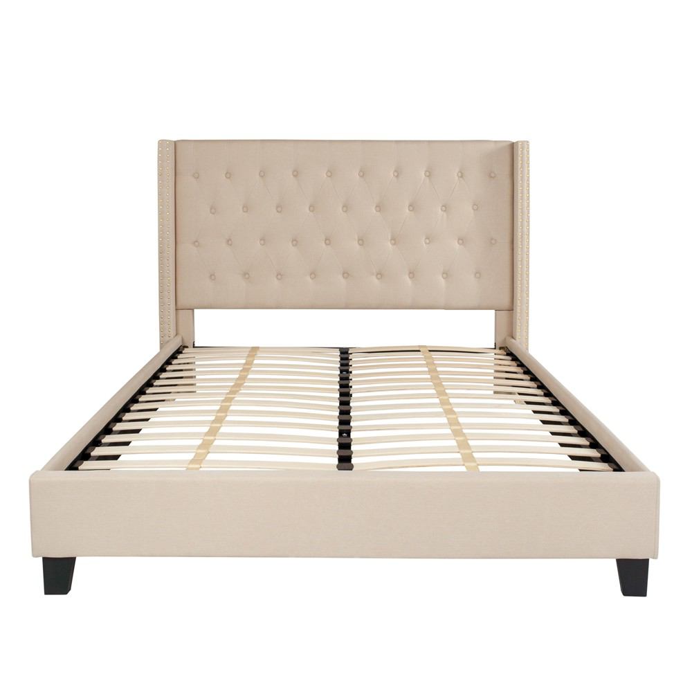 Flash Furniture Riverdale Queen Size Tufted Upholstered Platform Bed | Beds | Modishstore-7
