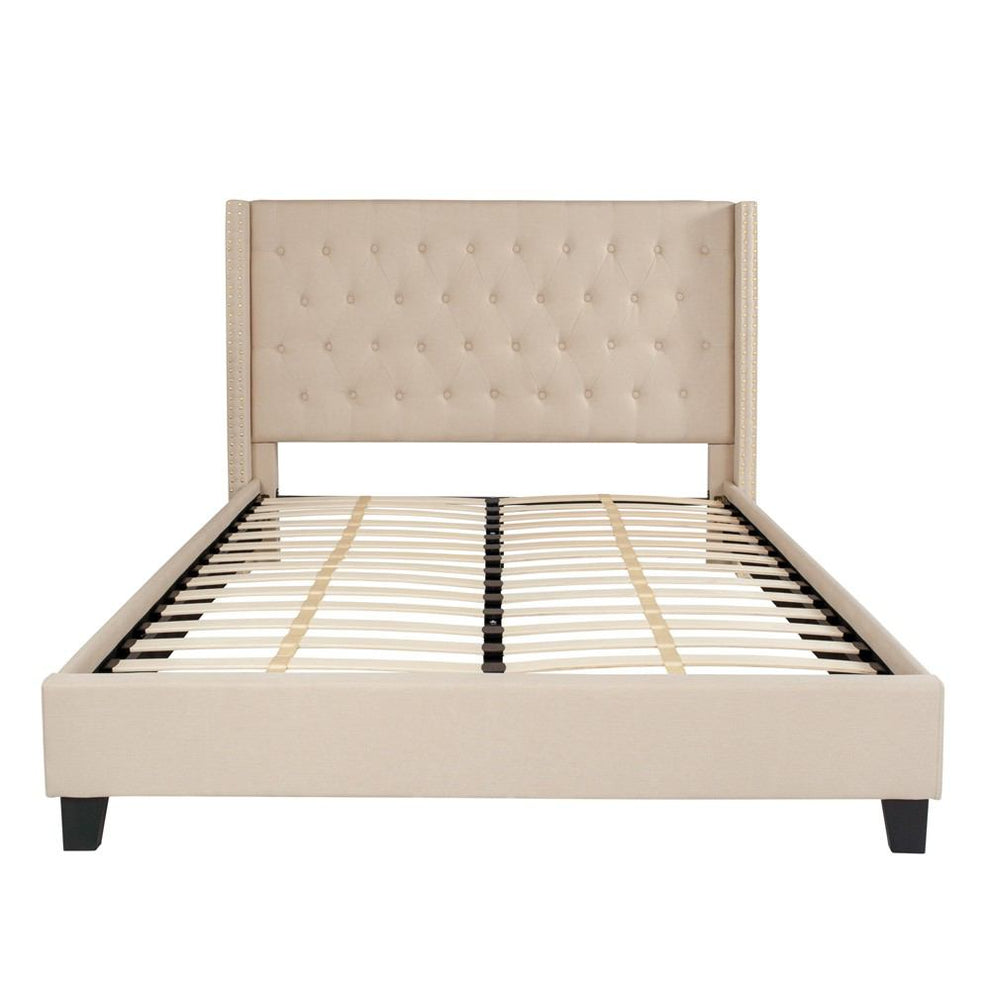 Flash Furniture Riverdale Queen Size Tufted Upholstered Platform Bed | Beds | Modishstore - 7