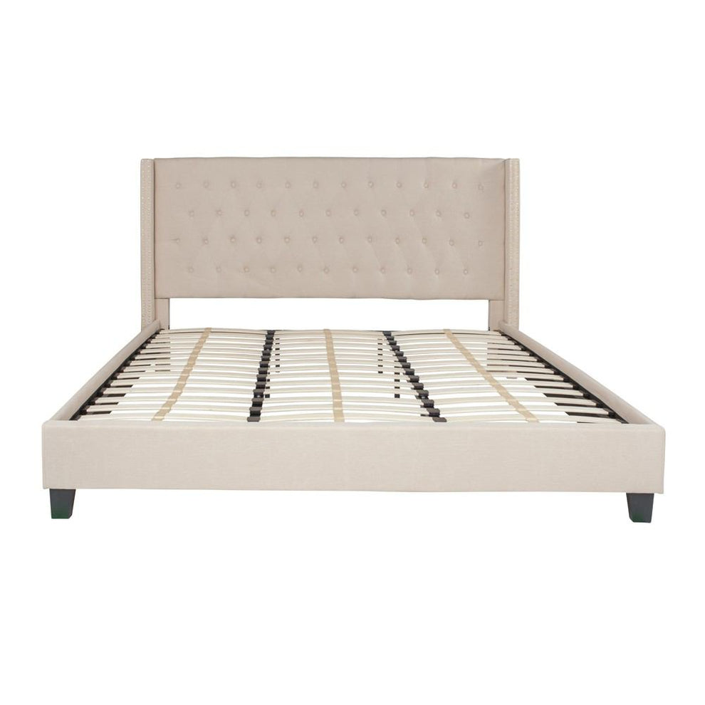 Flash Furniture Riverdale King Size Tufted Upholstered Platform Bed | Beds | Modishstore - 8
