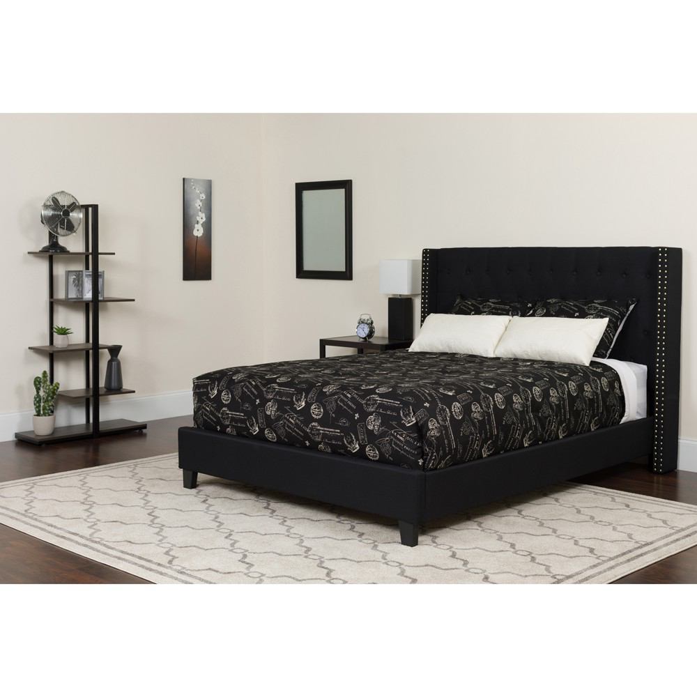 Flash Furniture Riverdale Queen Size Tufted Upholstered Platform Bed | Beds | Modishstore-6