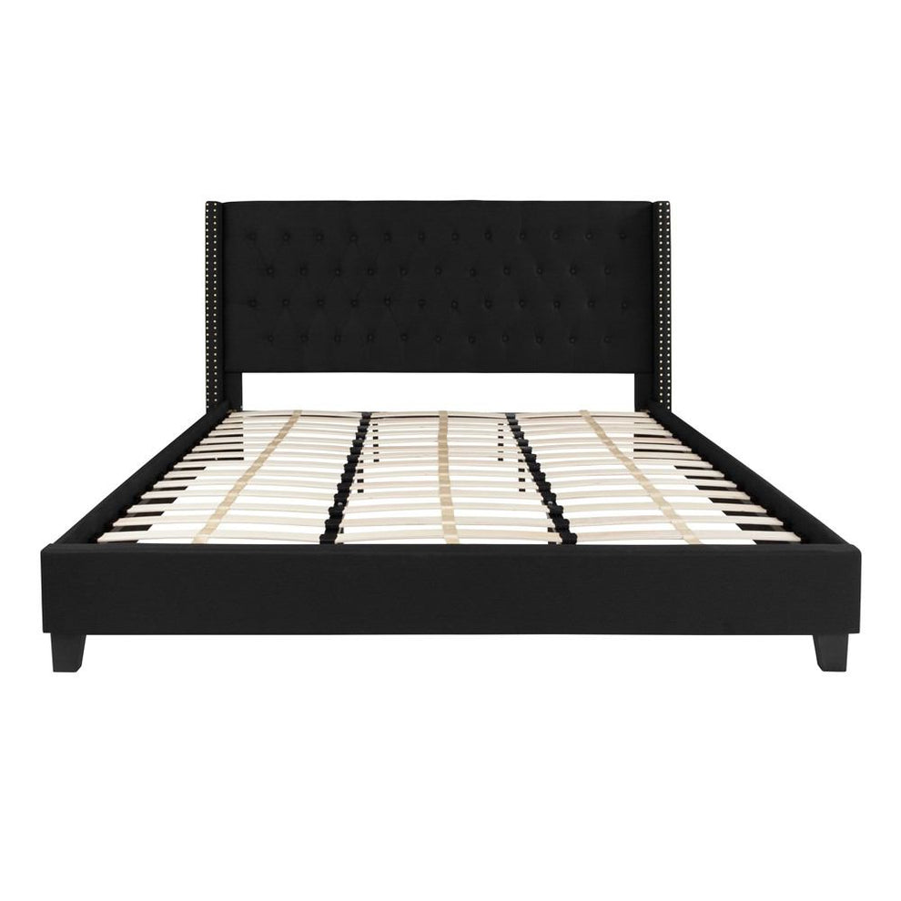 Flash Furniture Riverdale King Size Tufted Upholstered Platform Bed | Beds | Modishstore - 6